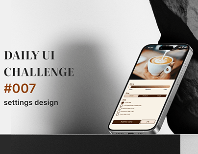 Coffee order app, daily uı challenge day007
