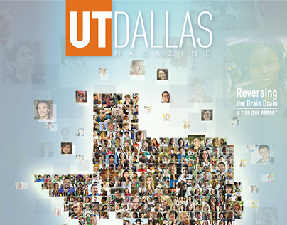 UT Dallas Magazine S13 brain drain cover