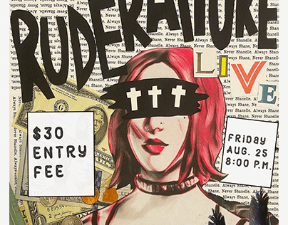 Gig Collage Poster - Rude Rapture