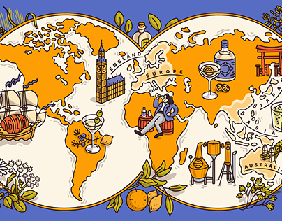 Ginfographic — Illustrated gin map