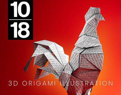 Project thumbnail - Origami 3D illustration