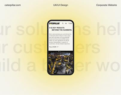 Caterpillar / corporate website redesign