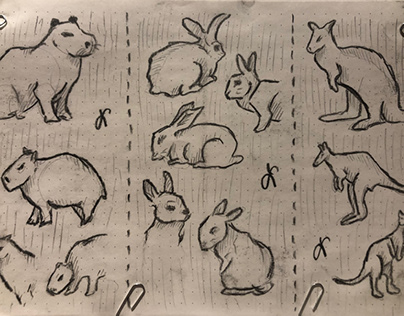 animal sketches.
