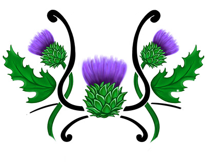 Thistle Flowers (Redesign)
