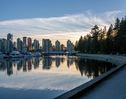 Stanley park and downtown Vancouver