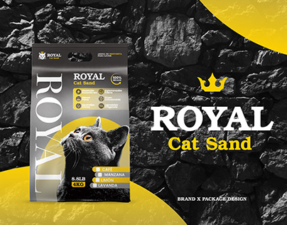 ROYAL CAT SAND哥伦比亚膨润土猫砂包装设计