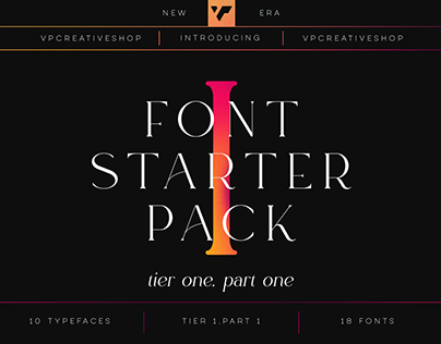 Font Starter Pack Tier 1, Part 1