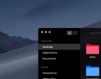 macOS / Finder / iTunes darkmode redesign