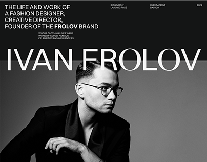 Ivan Frolov | Landing Page Biography Project