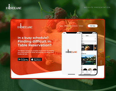 Website Design - DineEase(Dine App)