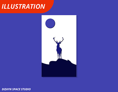 Silhouette Art - 0001 (Sambar Deer)