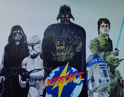 Laserforce Starwars Mural