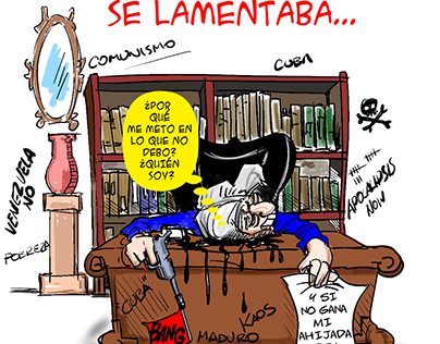 Vargas Llosa caricatura