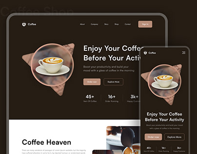 Coffee Shop Landing Page