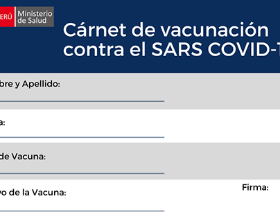 Carnet de Vacunación - Perú