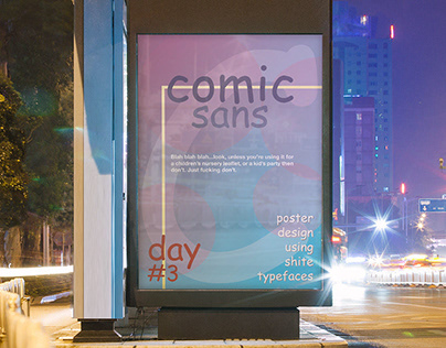 Poster Design Using Shite Typefaces