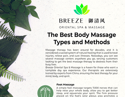 The Best Body Massage Types and Methods