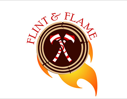Flint & Flame logo design for firewood company