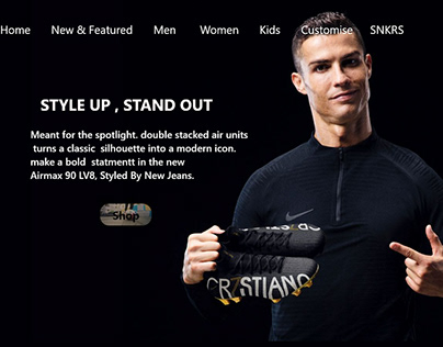 Nike Website landing page - Adobe XD