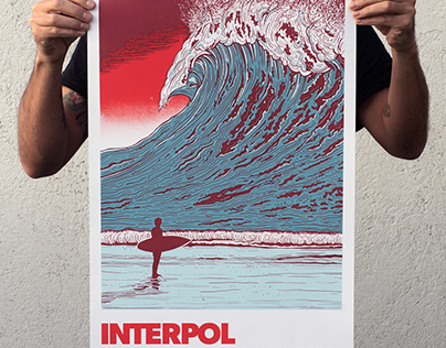 Interpol Mexico gig poster