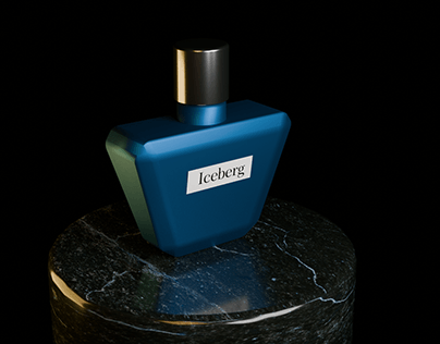 Realistic 3D Perfume Bottle
