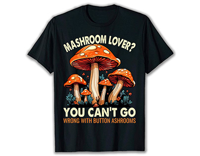 Mashroom t shirt design.