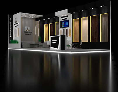Exhibition booth design By 3dsMax | WOODMAN