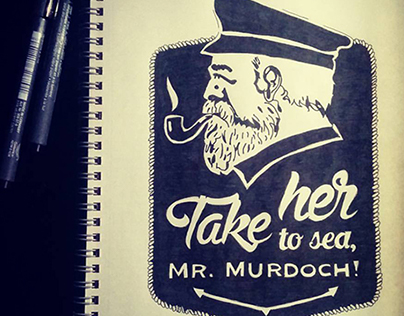 Take her to sea - Typo design
