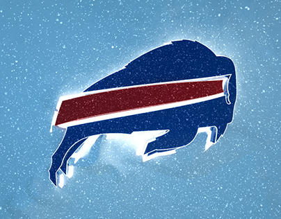 Buffalo Bills Logo in the Snow