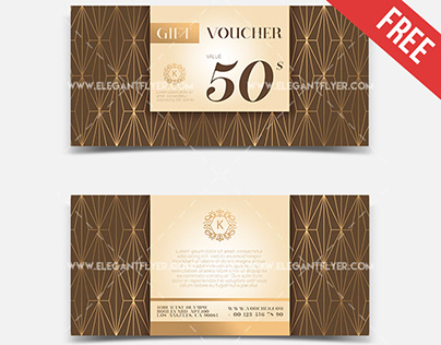 Gift Voucher – Free Gift Certificate PSD Template