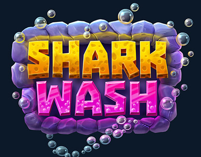 SHARK WASH | Game Logo | Production art | Game UI