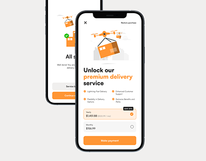 Paywall for a delivery service