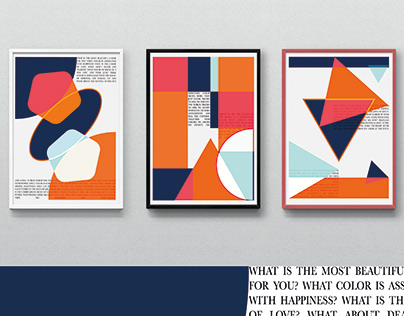 Geometric coloured posters