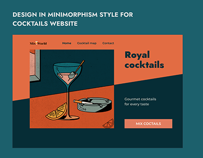 Cocktail's website in minimorphism style