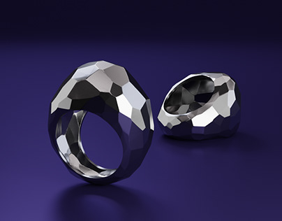 Bold Faceted Signet - Custom Jewelry Design