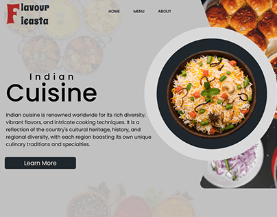 Landing page for Indian Cuisine