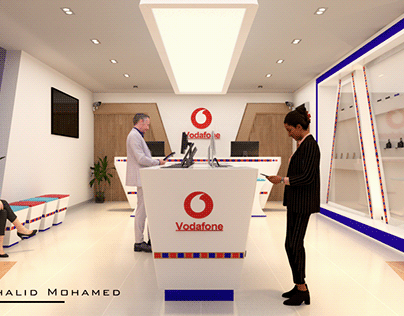 Design for Vodafone branch in the old Egyptian style