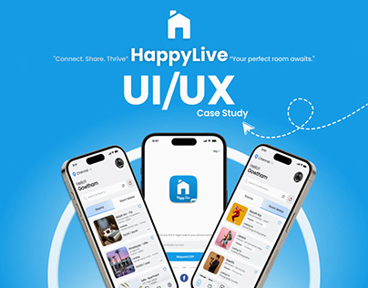 HappyLive | UXUI CaseStudy | Find People & Accomodation