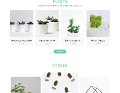 A plant shop Landing page