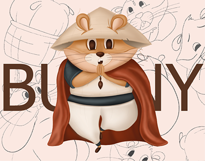 Character design hamster Bunny