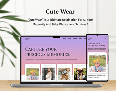 Cute Wear| Photoshoot Planning App| Web Presentation