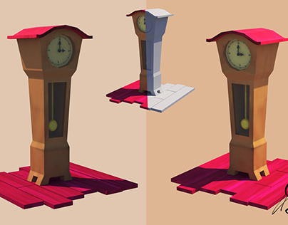 3D Stylized pendulum clock