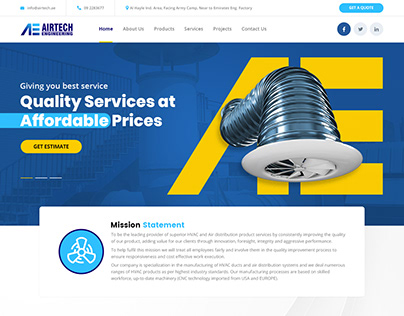 HAVC services — Website User Interface