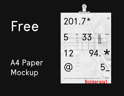 Free A4 Paper Mockup