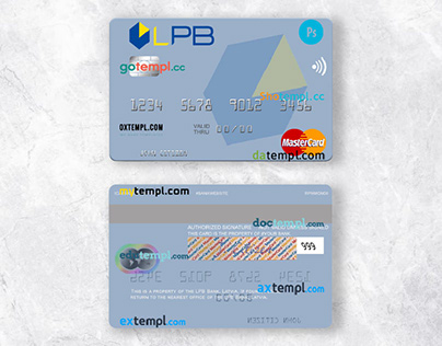 Latvia LPB Bank mastercard template
