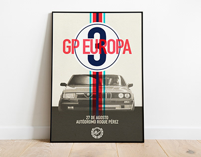Retro Racing Poster - Alfa Romeo vs BMW
