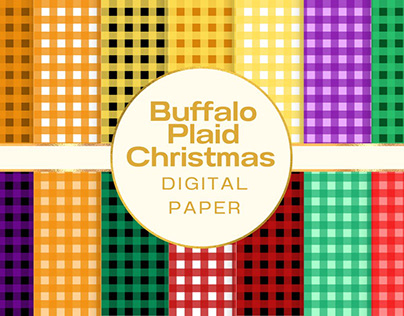 Buffalo Plaid Christmas Digital Paper