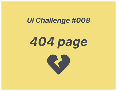 UI Challenge #008 - 404 page