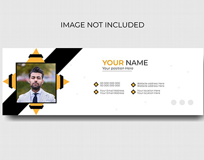 Creative commercial modern email signature template