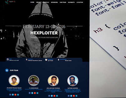 one page scrolling website-Hexploiter